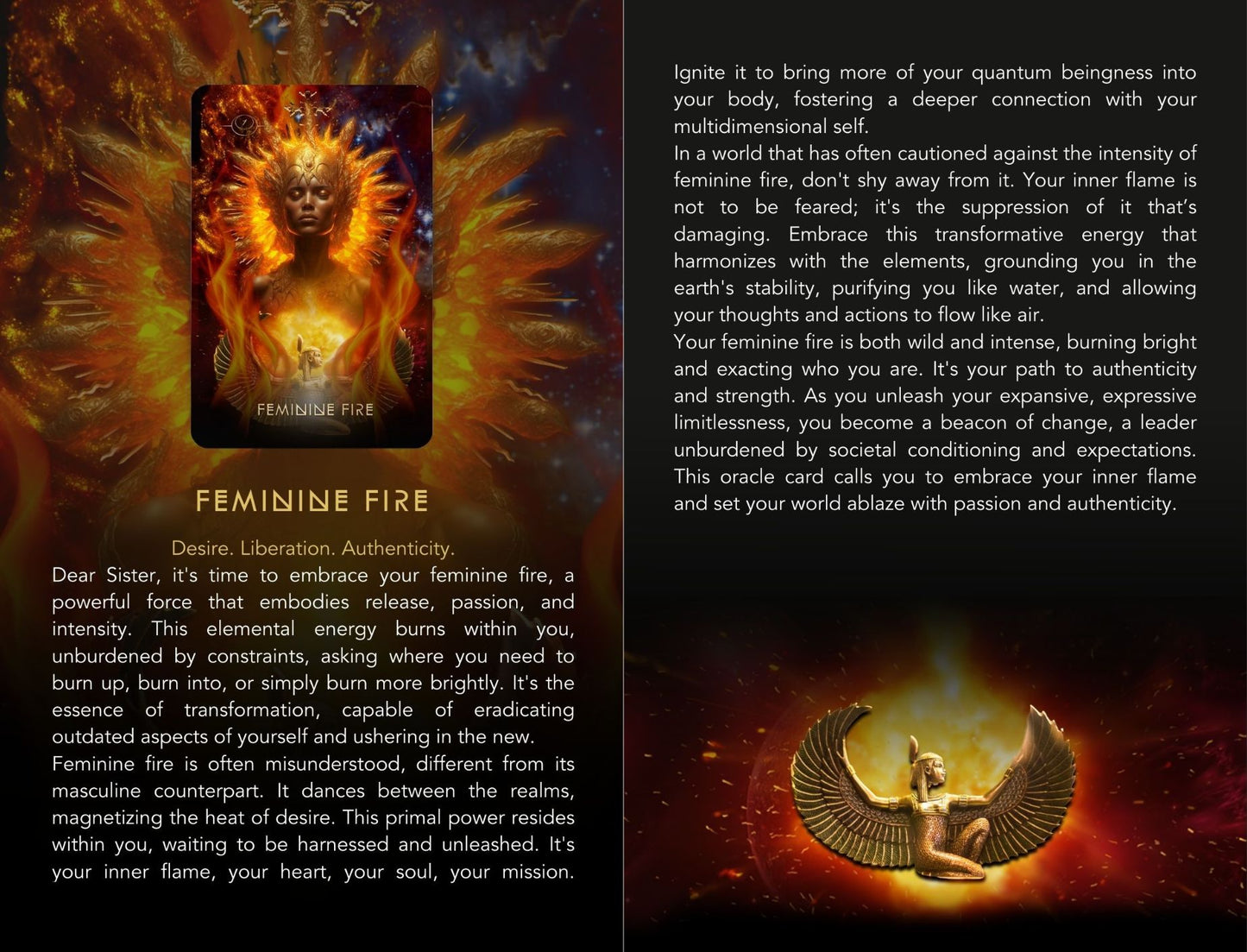 Creatrix Awakened Oracle Deck - Feminine Fire Quotes
