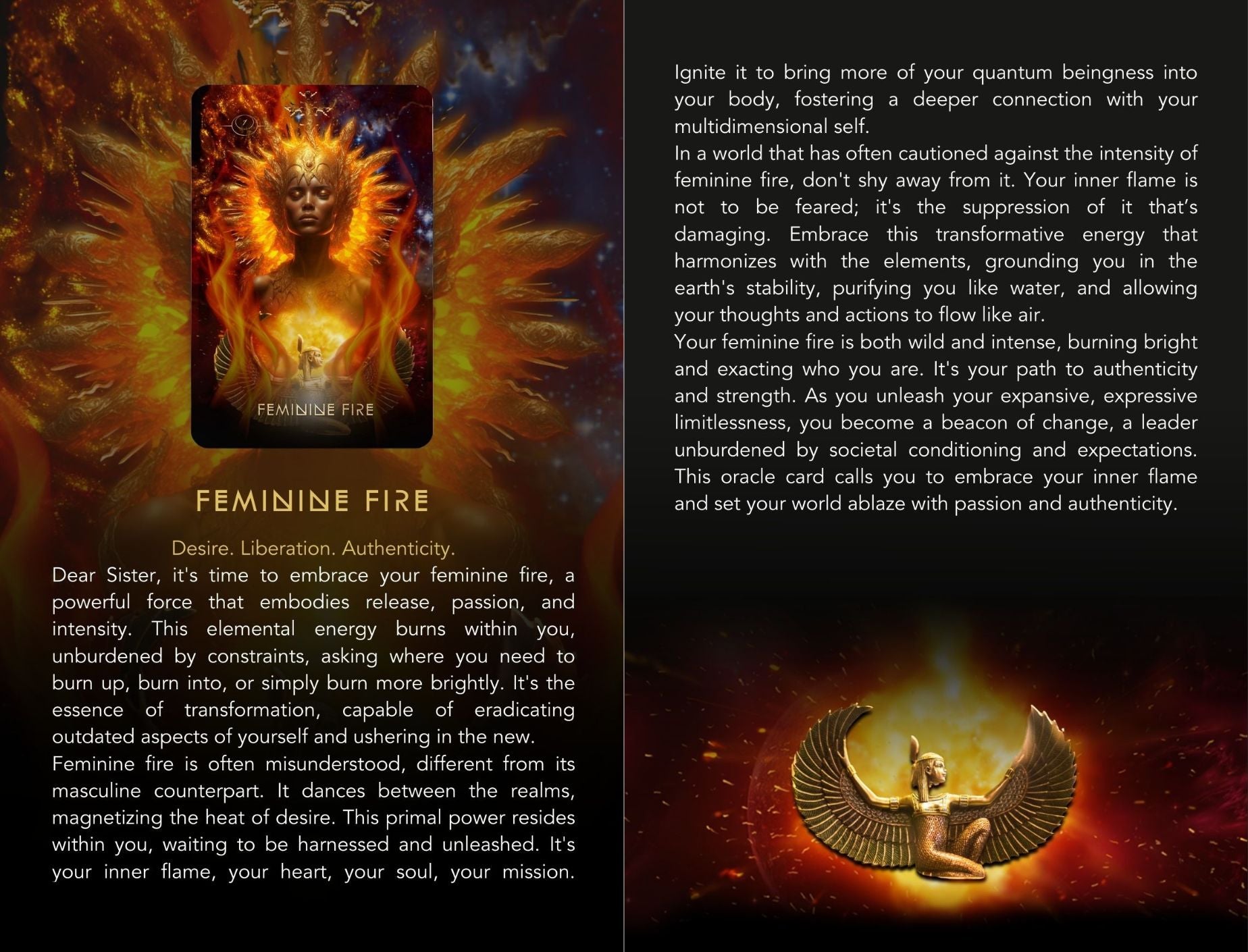 Creatrix Awakened Oracle Deck - Feminine Fire Quotes