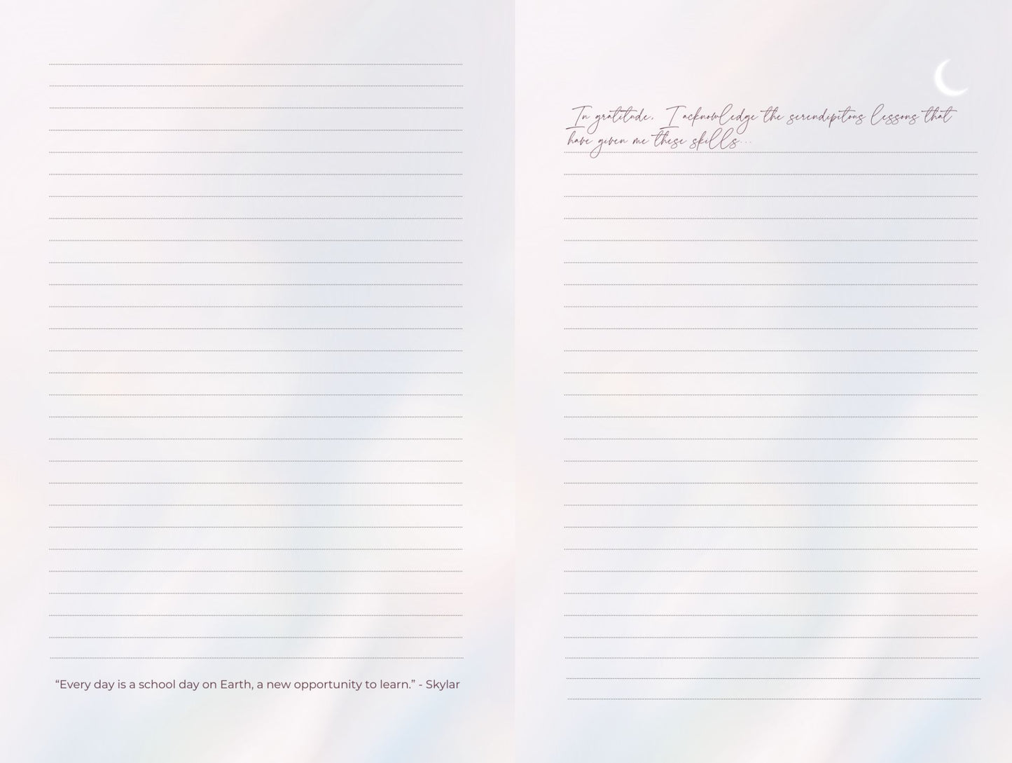 Notepad in Daily Light Gratitude Journal
