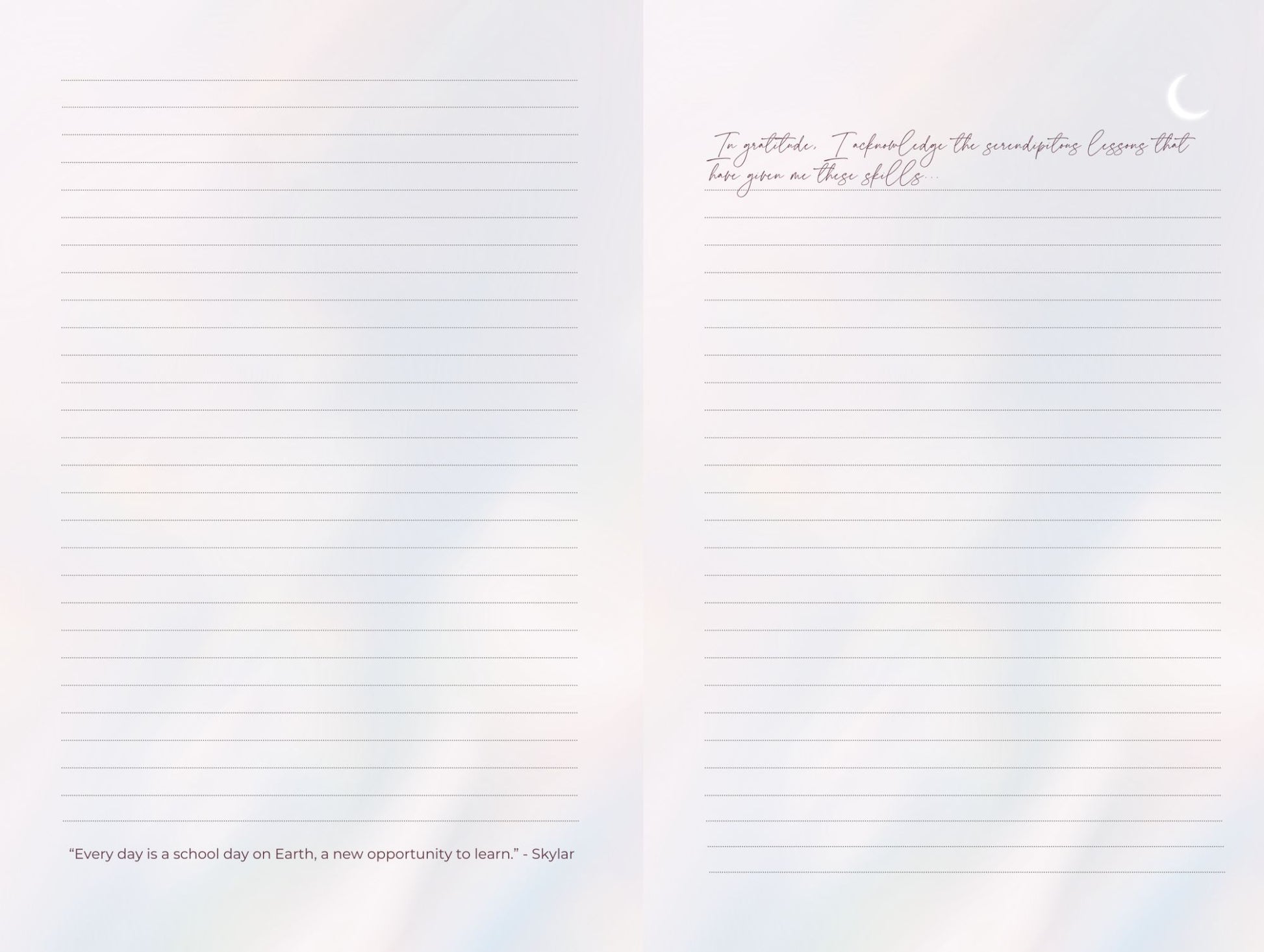 Notepad in Daily Light Gratitude Journal