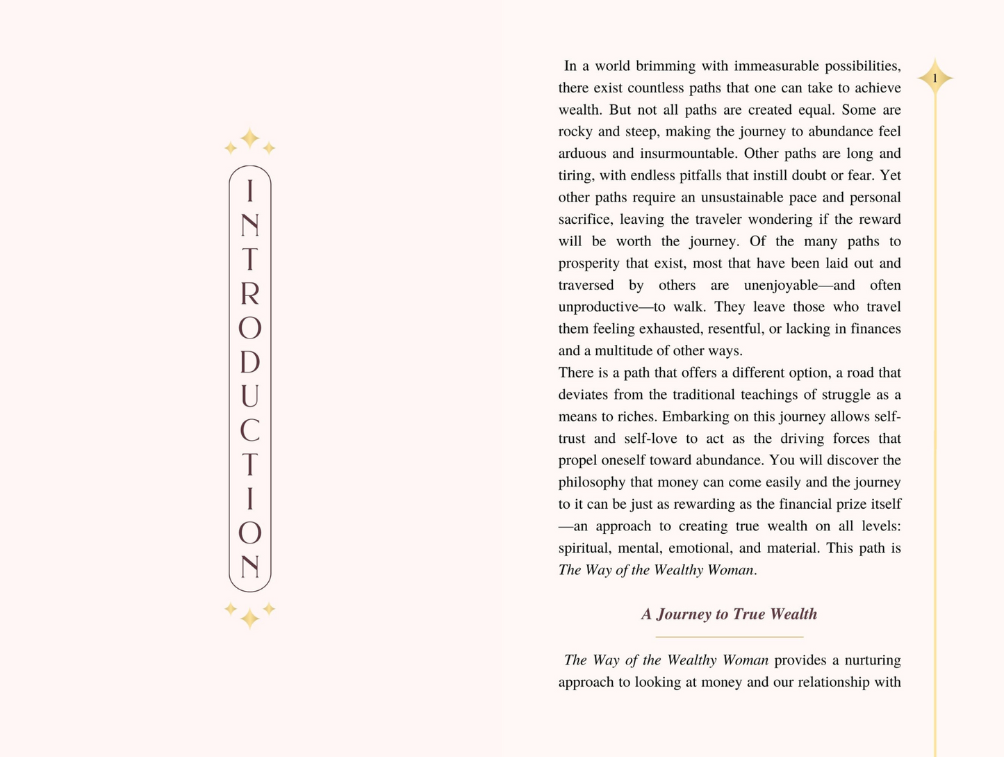 The Way of the Wealthy Woman Journal Introduction