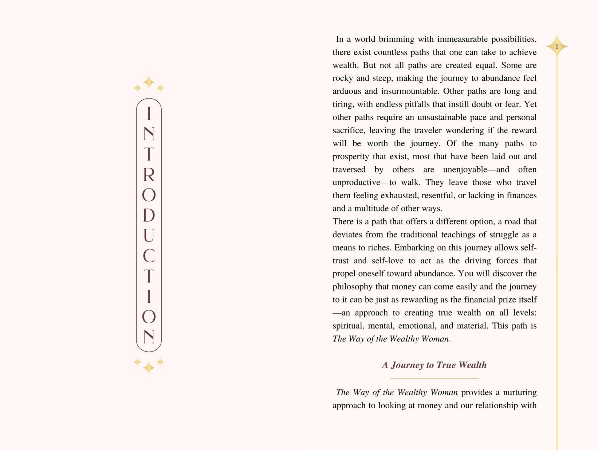 The Way of the Wealthy Woman Journal Introduction